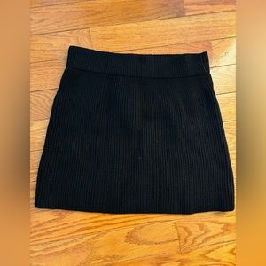 Zara Knit Mini Skirt, Size: Large, Black